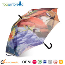 2018 nuevos productos calientes Impresión de transferencia térmica digital colorida Auto abrir paraguas comercial